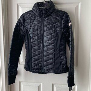 NWT GUESS Quilted Puffer Jacket Size M Black